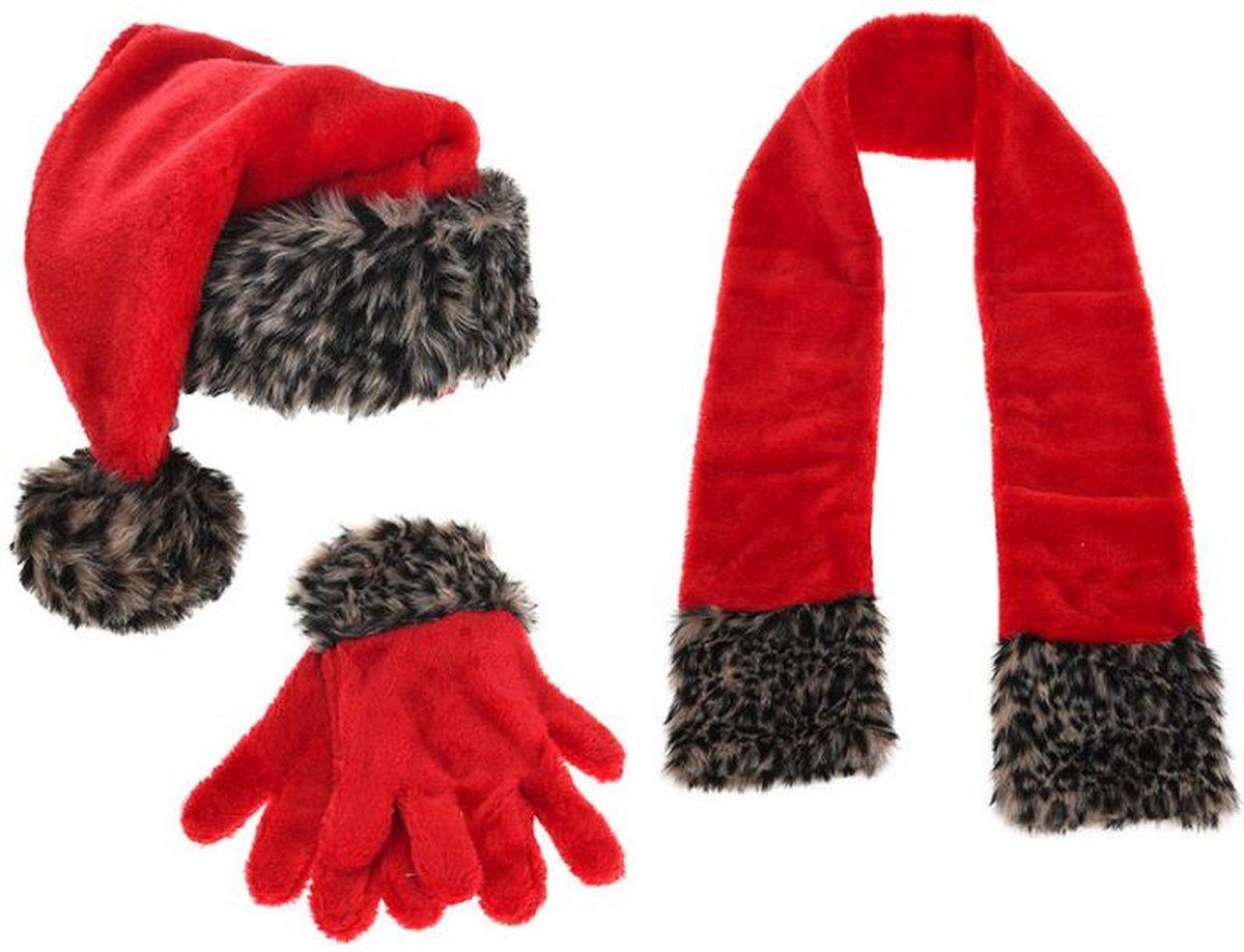 Kerstman met klassieke wit/rode jas | polyester | 45cm