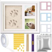 PIXETOOL Fotolijst Kleiafdruk - Gipsafdruk - Pootafdruk Hond - Puppy Speelgoed - Cadeau voor Man - Cadeau voor Vrouw - 3D Collage - 54 Extra Letters