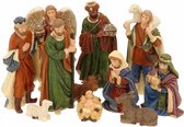 Figurines de la Nativité de luxe Oneiro 11 pièces - Noël - Nativité - vacances - hiver - éclairage - intérieur - extérieur - ambiance
