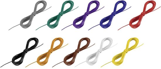 Fil de câblage LiFY TRU COMPONENTS LIFY005-10C 1572573 1 x 0.05 mm² noir, blanc, bleu, marron, rouge, jaune, vert, gris