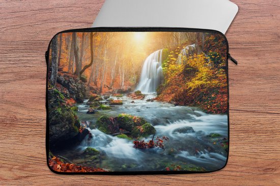 Housse pour ordinateur portable 15 pouces - Cascade - Soleil - Automne - Housse pour ordinateur portable