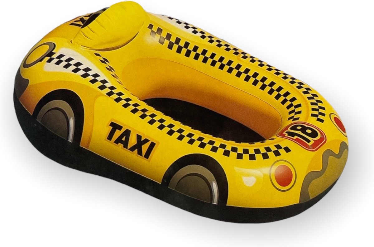 Opblaasbare Taxi Bootje Kinderen 102cm 1stuk + Opblaasbare Bekerhouder