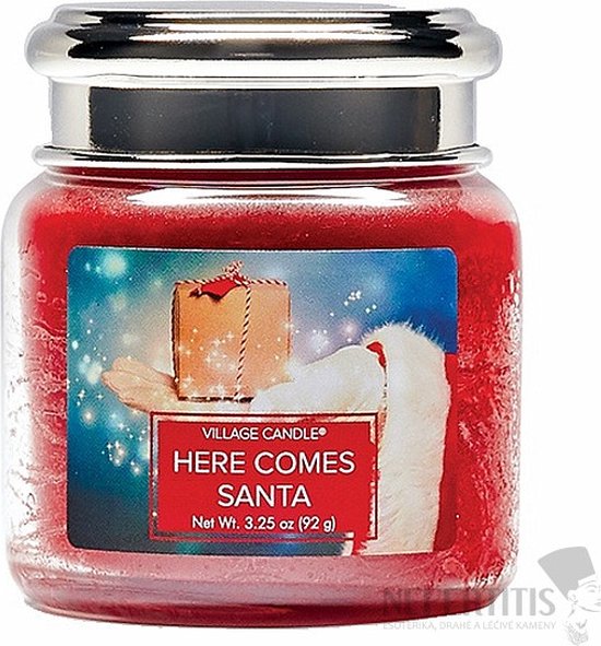 Here comes Santa - Village Candle - Mini Jar - Geurkaars - 92 gr - 25 Branduren