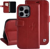 Coque Pierre Cardin pour iPhone 13 Pro - Etui Book Case - Porte-cartes pour 3 cartes - Fermeture aimantée - Rouge