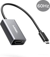A-KONIC USB-C naar HDMI Adapter 4K 60Hz - Geschikt voor Windows, Apple Macbook, Dell, HP, Lenovo en meer - Spacegrey