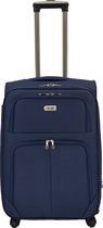 SB Travelbags Bagage stoffen koffer 65cm 4 wielen trolley - Blauw