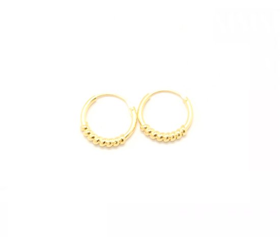 Bijoutheek Bali hoop Oorringen Goud (12mm)