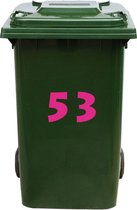 Kliko Sticker / Vuilnisbak Sticker - Nummer 53 - 14,7 x 25 - Roze