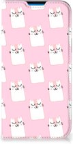 Bookcase Valentijn Cadeaus iPhone 14 Pro Max Smart Cover Hoesje Sleeping Cats