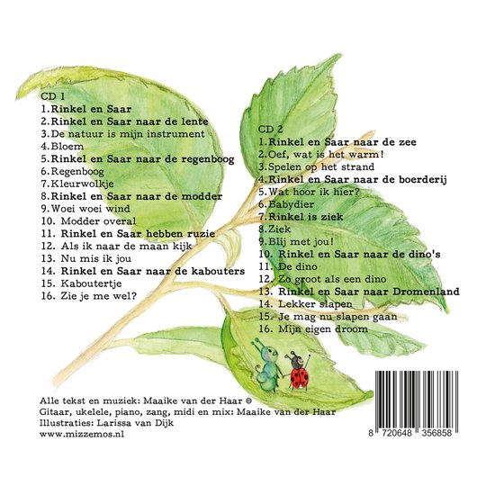 Mizzemos Kinderliedjes - CD - Rinkel en Saar Luisterverhalen en liedjes - Dubbel-cd