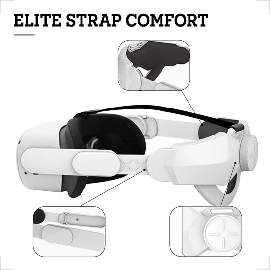 Elite Strap voor Meta Quest 2 - Oculus VR-headset - Verstelbaar