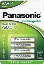 Wentronic AAA 800mAh NiMH 4-BL EVOLTA Panasonic Rechargeable battery Nikkel-Metaalhydride (NiMH)