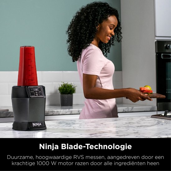 Ninja 2-in-1 Blender met 3 Automatische Programma’s, Mengen, Max Ninja 2-in-1 Blender met 3 Automatische Programma’s, Mengen, Max