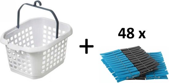 Mauepersu 36 Epingles à Linge avec Panier de Rangement Mauepersu 36 Epingles à Linge avec Panier de Rangement