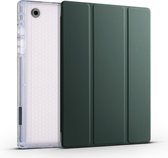Phreeze Tri Fold Hoesje - Geschikt voor Samsung Galaxy Tab A8 (2021/2022) Hoesje - Tablethoesje met Ingebouwde Standaard met Pen Opbergvak - Donker Groen