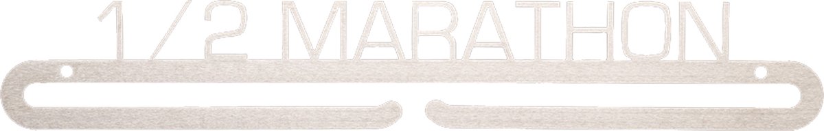 1/2 marathon Medaillehanger RVS (35cm breed) - Nederlands product - incl. cadeauverpakking - sport cadeau - topkado- medalhanger - medailles - medalhanger - courir
