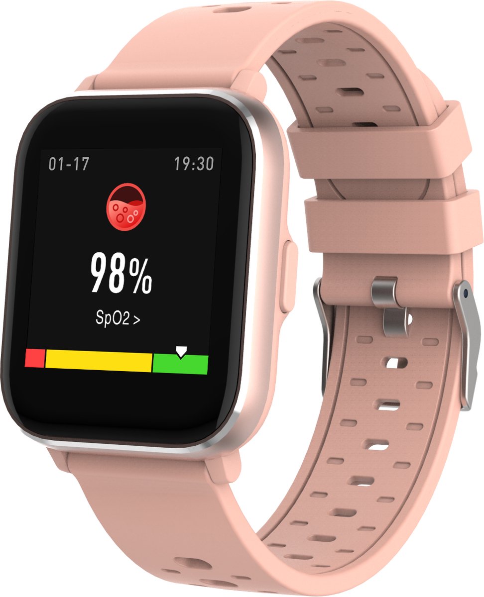 Denver Smartwatch - Stappenteller - Bel/SMS Melding - Slaapactiviteit - 1.4'' Display - Hartslag Bloeddrukmeter Sportmodus - IP68 - SW165 - Roze