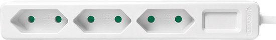 LogiLink LPS229 Stekkerdoos 3-voudig Wit Contourstekker 1 stuk(s)