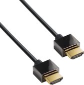Dunne HDMI kabel - versie 2.0 (4K 60Hz) / zwart - 0,50 meter