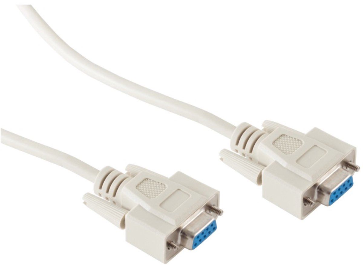 Seriële RS232 kabel 9-pins SUB-D (v) - 9-pins SUB-D (v) / gegoten connectoren - 5 meter