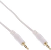 3,5mm Jack stereo audio kabel - verguld / wit - 2,5 meter