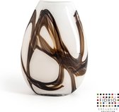 Design Vaas Organic - Fidrio BRUNO - glas, mondgeblazen bloemenvaas - hoogte 30 cm