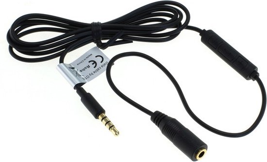 3,5mm hoofdtelefoon verlengkabel met microfoon (CTIA) - 1,2 bol.com