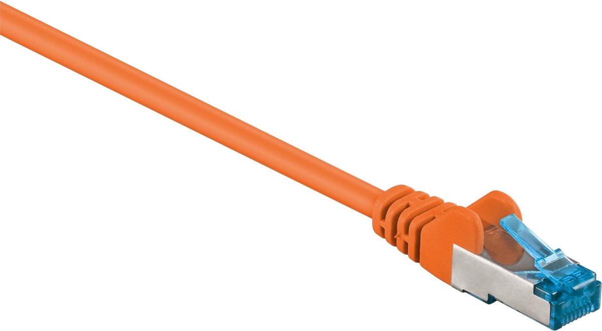 S/FTP CAT6a 10 Gigabit netwerkkabel / oranje - LSZH - 1 meter