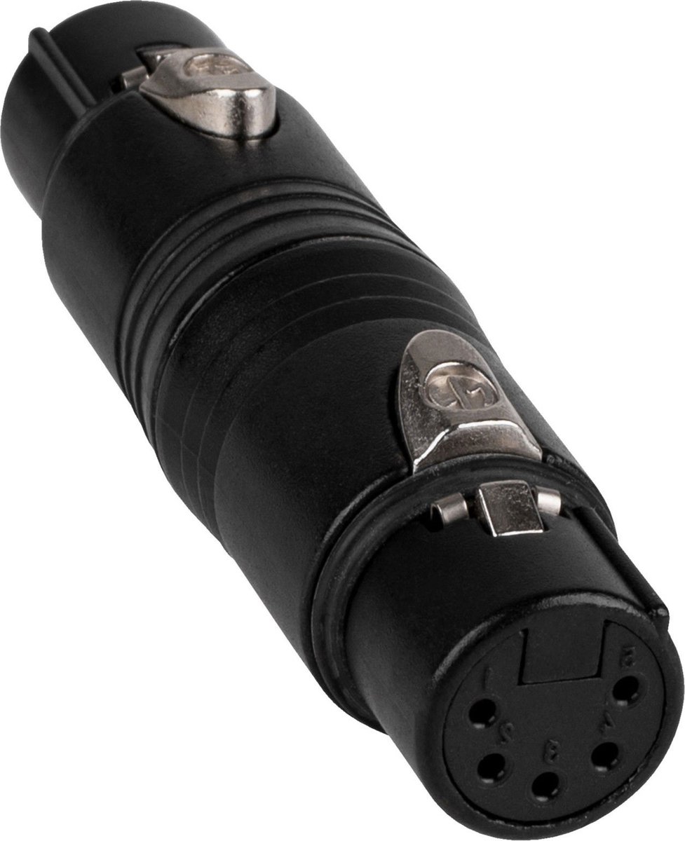 Neutrik NA5FF-B Adapter XLRF 5POLE > XLRF Black Connector-adapter 5-polig female-female