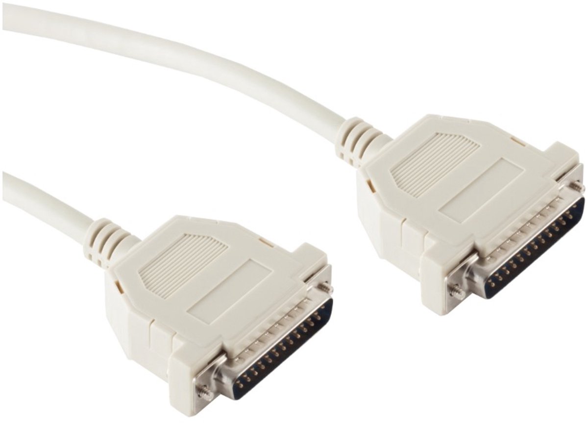 Seriële RS232 kabel 25-pins SUB-D (m) - 25-pins SUB-D (m) - 1,8 meter