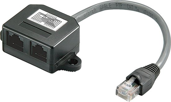 Répartiteur de câble réseau kwmobile 2x - Adaptateur avec 2 ports