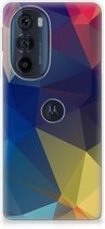 Telefoon Hoesje Motorola Edge 30 Pro Siliconen Back Cover Polygon Dark