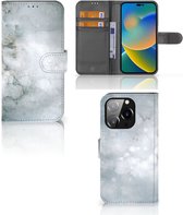 Flip case iPhone 14 Pro Smartphone Hoesje Painting Grey