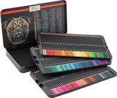 Nassau Fine Art Professional 120 Crayons de couleur de couleur | Jeu de caractères | Couleurs riches et vives | Crayons de couleur professionnels pour enfants et adultes