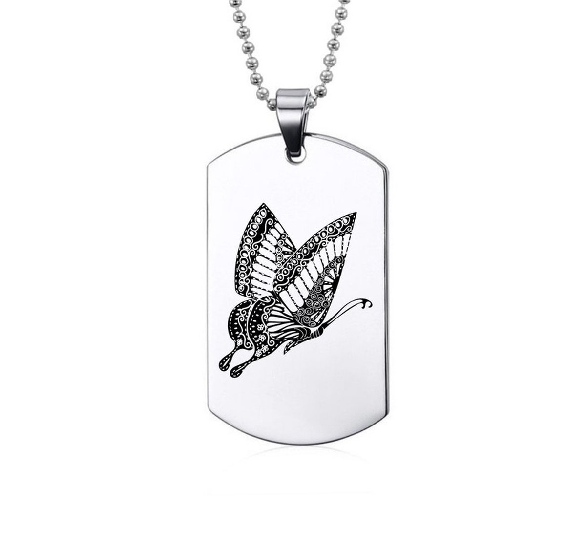 Ketting RVS - Vlinder