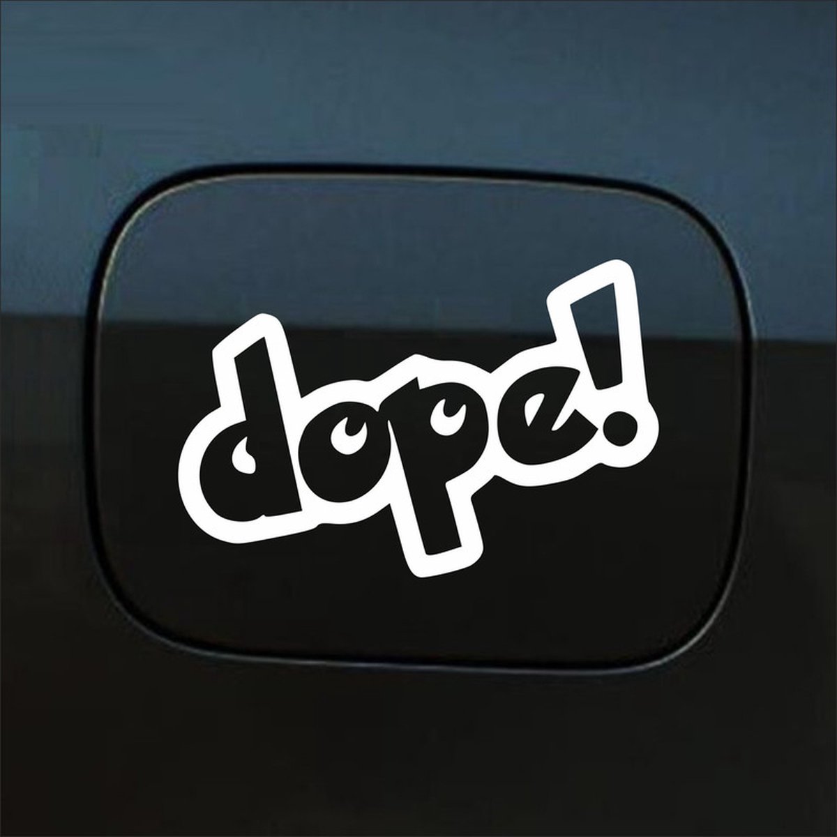 Bumpersticker - Dope! - 10 X 17 - Wit