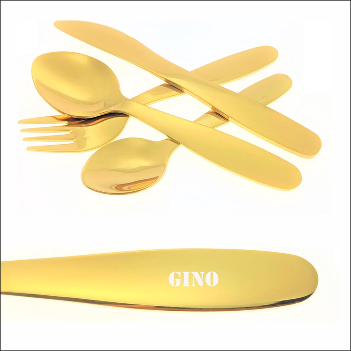 Goedkoopste Kinderbestek Met Naam Gravering - Gino