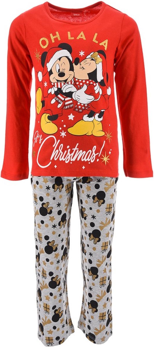 Disney - Pyjama Minnie en Mickey Mouse Kerst - rood - maat 104