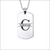 Collier en acier inoxydable avec nom - Christian