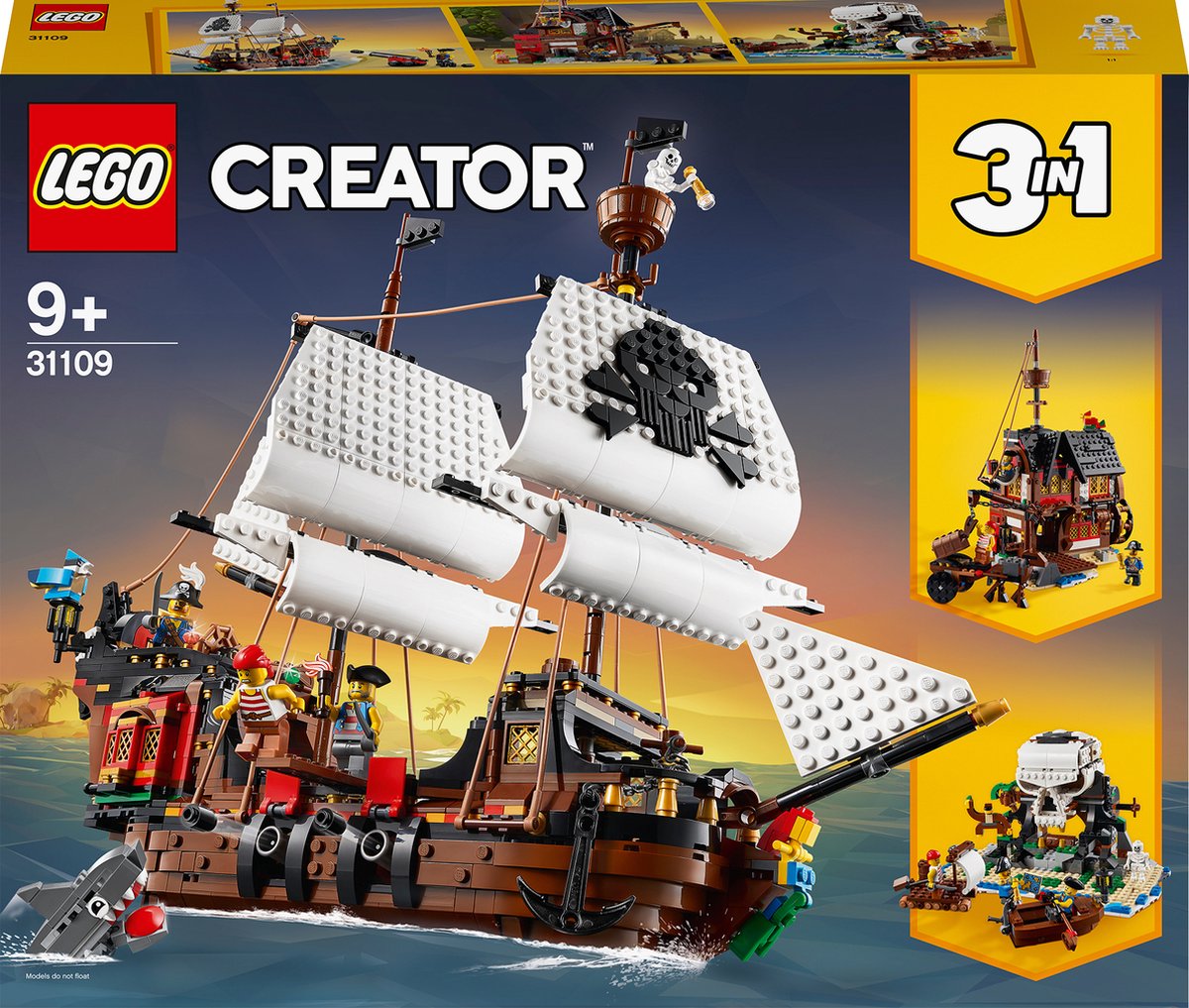 openbaar intern passagier LEGO Creator Piratenschip - 31109 | bol.com