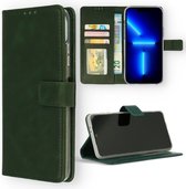 Casemania Hoesje Geschikt voor Apple iPhone 14 Pro Groen - Portemonnee Book Case - Kaarthouder & Magneetlipje