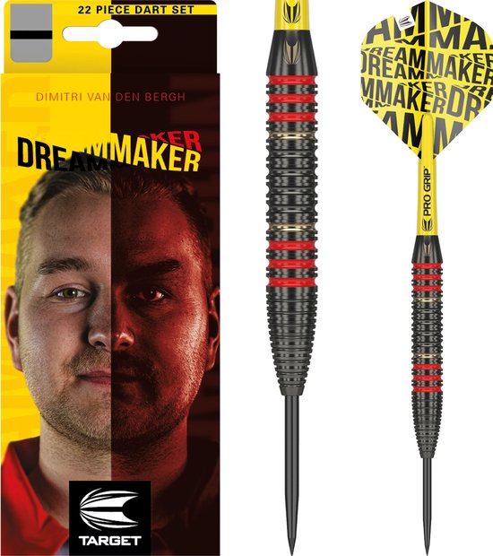 Target Dimitri van den Bergh Brass Set 22 Pieces - Dartpijlen - Darts van Target — afbeelding 2