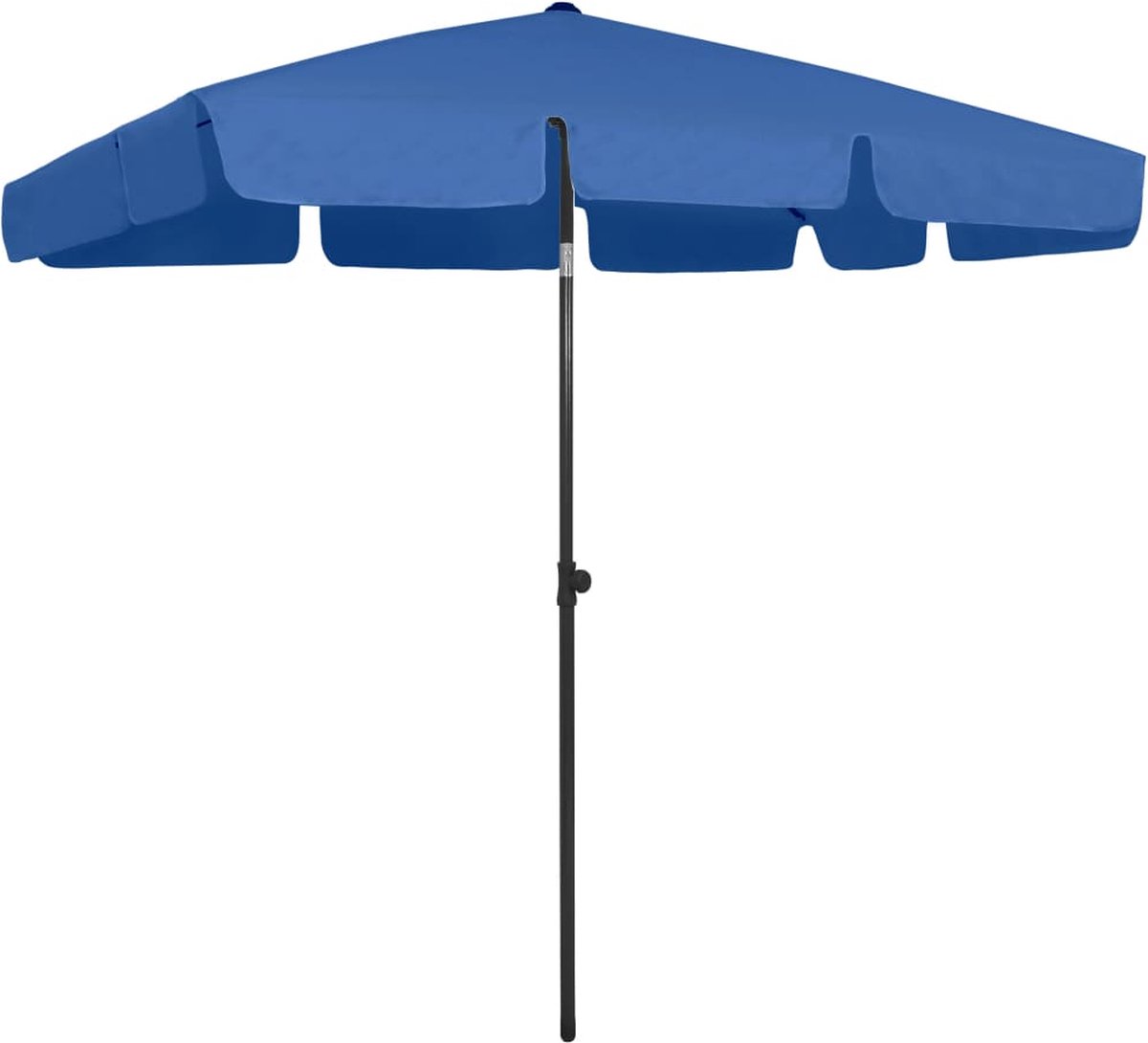 Decoways - Strandparasol 200x125 cm azuurblauw