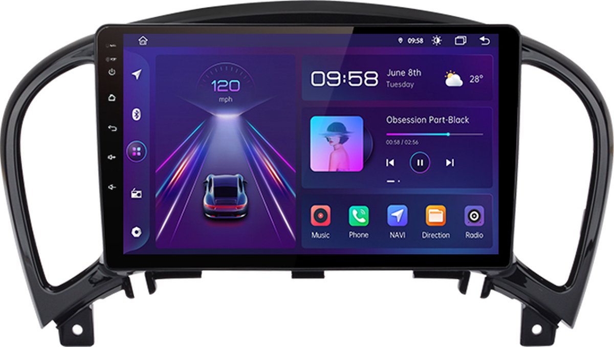CarPlay Nissan Juke 2010-2019 Android 10 navigatie en multimediasysteem 2+32GB