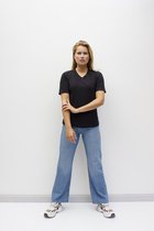 JOLIE! Company - T-shirt Basic - Top Col V Mirthe - Couleur Zwart - Taille