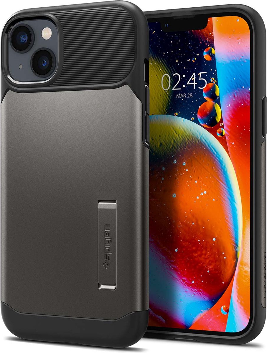 Spigen Slim Armor Apple iPhone 14 Plus Hoesje Back Cover Gunmetal