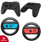 Accessoires geschikt voor Nintendo Switch Joy Con - Stuur en Controller houder - Zwart