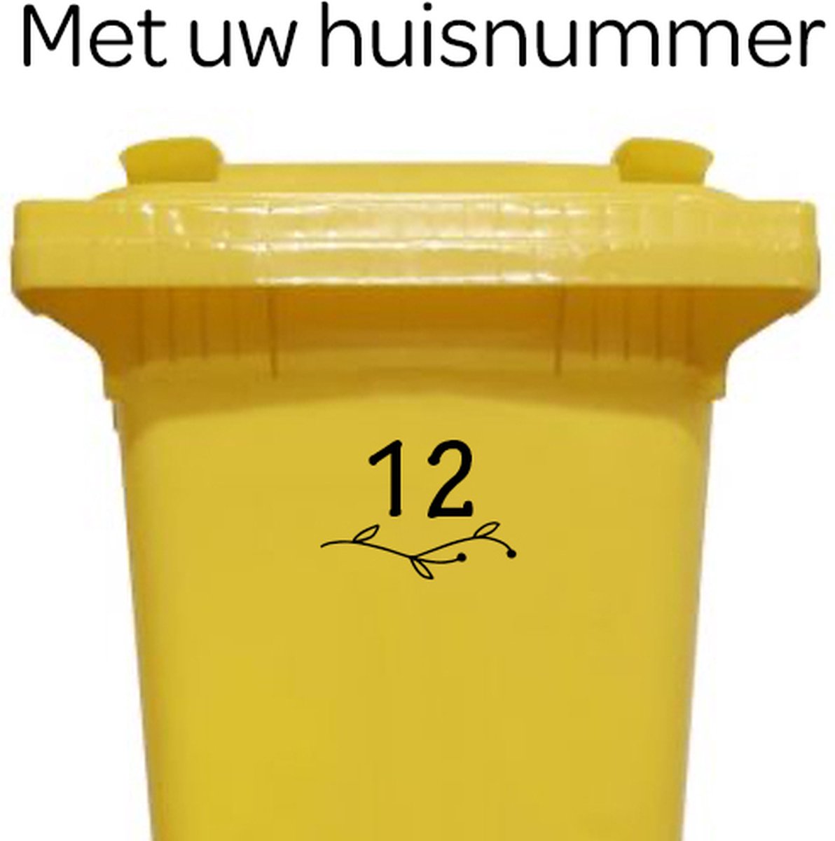 Klikosticker - met uw huisnummer - zwart - weerbestendig - brievenbussticker - containersticker - 14 cm x 21 cm