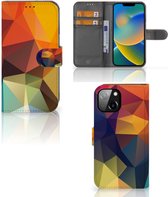 Leuk Hoesje Geschikt voor iPhone 14 Smartphone Cover Polygon Color