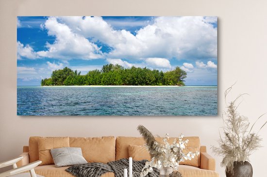 Tableau sur Toile Île - Été - Tropical - 160x80 cm - Décoration murale